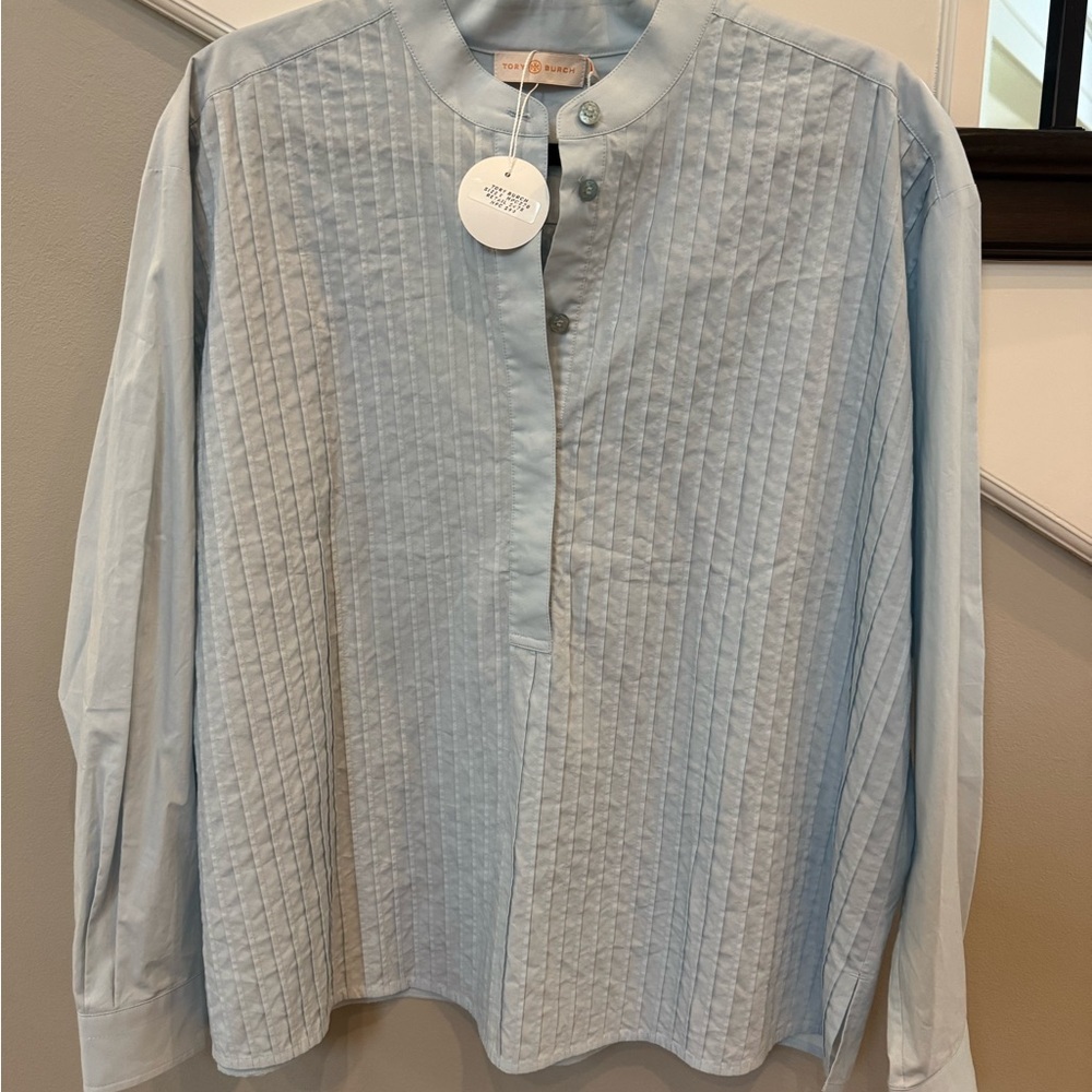 Light Blue Tory Burch Shirt